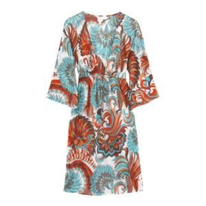 MILLY CABANA Italian Cotton Bell Sleeve Caftan Beach Coverup NET-A-PORTER M $350